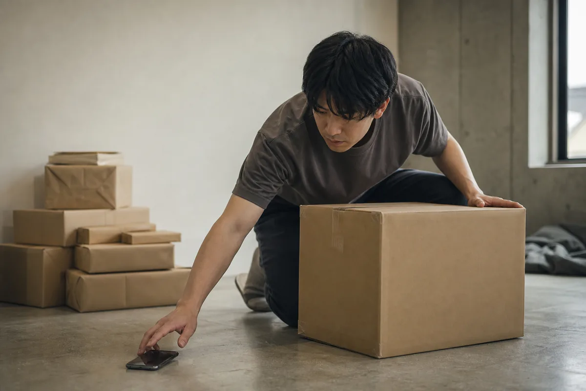 助けが必要になったときだけ、電話を取る人物